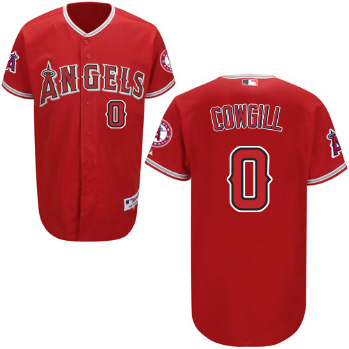 Collin Cowgill #0 mlb Jersey-Los Angeles Angels of Anaheim Women's Authentic Red Cool Base Baseball Jersey
